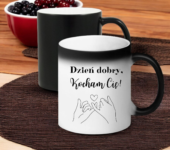 KUBEK MAGICZNY PREZENT DLA DZIEWCZYNY ŻONY MĘŻA CHŁOPAKA WALENTYNKI WZORY