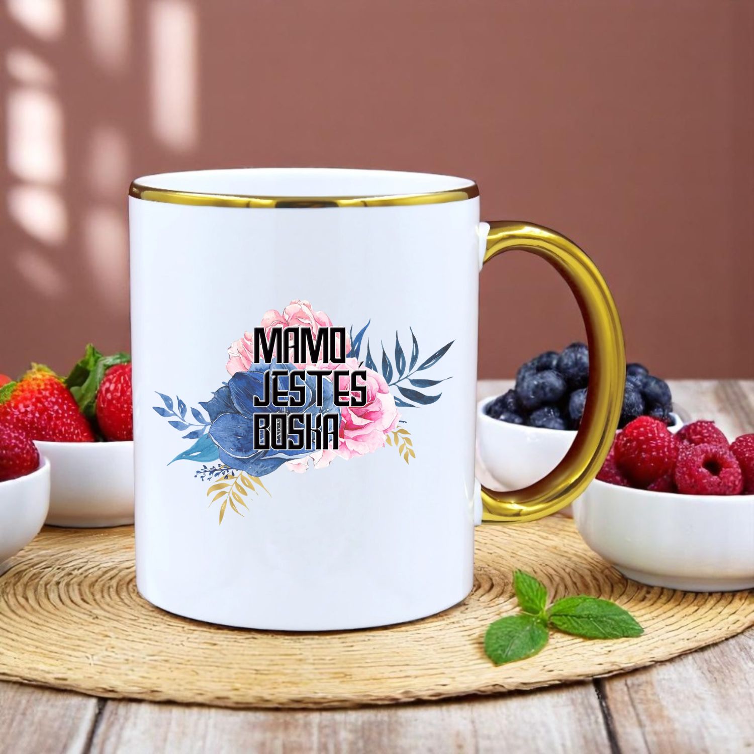 ZESTAW PREZENTOWY PODUSZKA I PIĘKNY KUBEK DLA MAMY DZIEŃ MATKI URODZINY