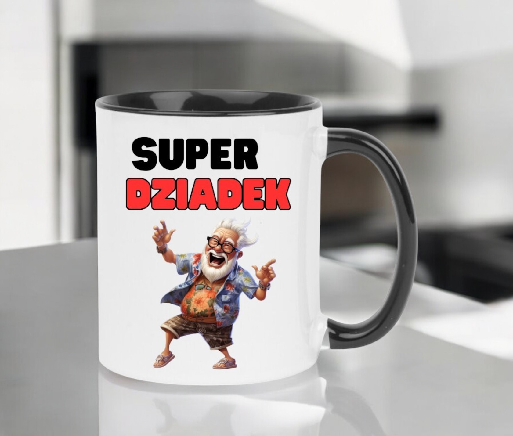 KUBEK Z NADRUKIEM ŚMIESZNY PREZENT DZIEŃ DZIADKA URODZINY IMIENINY DZIADEK