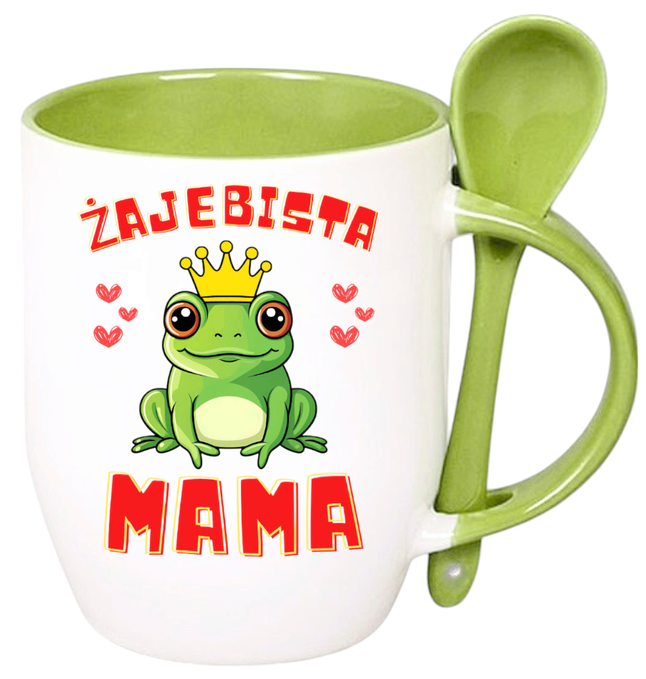 KUBEK Z ŁYŻECZKĄ PREZENT NA DZIEŃ MATKI URODZINY DLA MAMY TEŚCIOWEJ WZORY