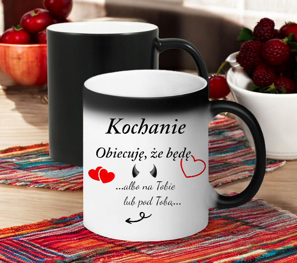 KUBEK MAGICZNY PREZENT DLA DZIEWCZYNY ŻONY MĘŻA CHŁOPAKA WALENTYNKI WZORY