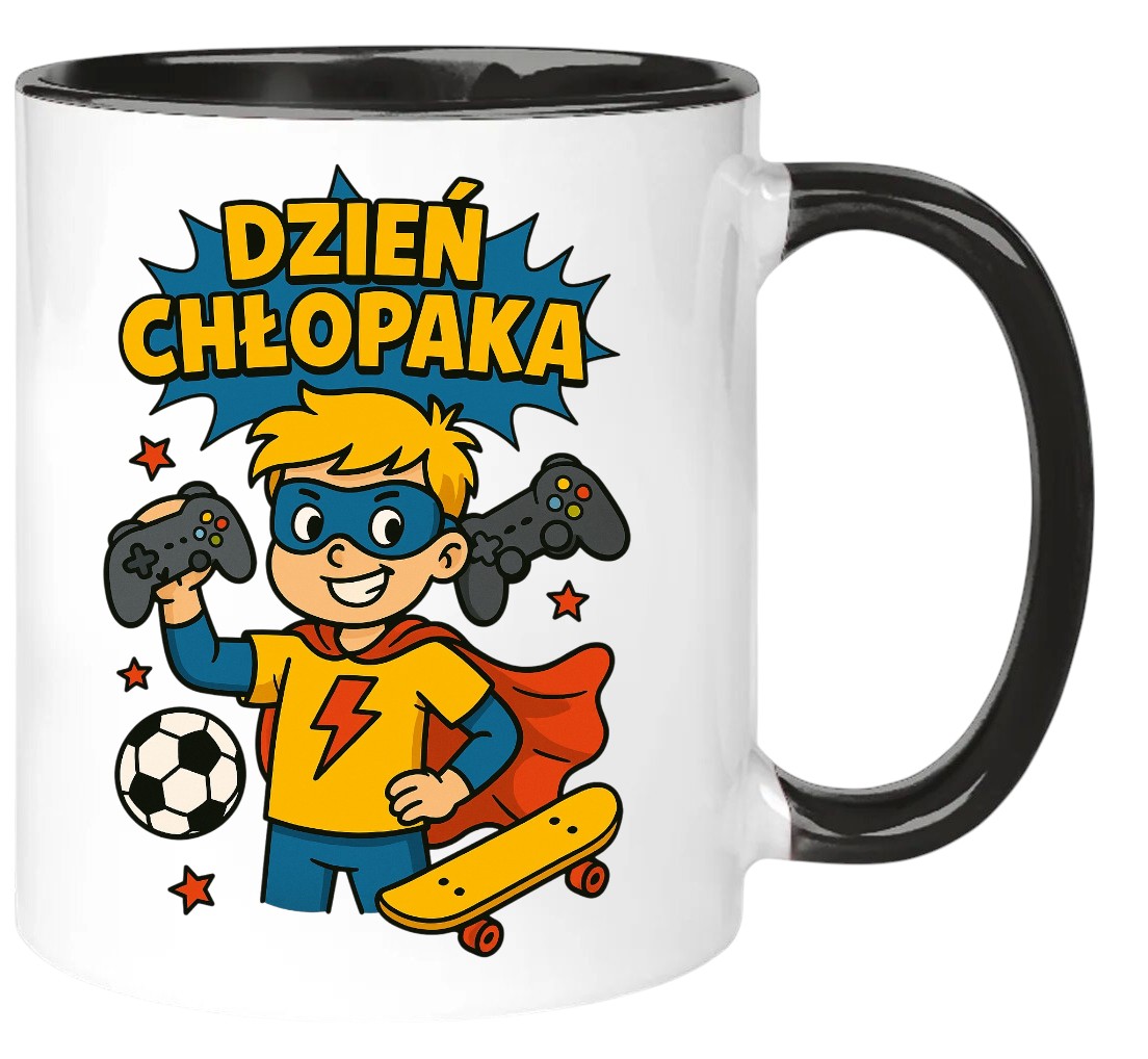 Kubek z nadrukiem prezent Dzień CHŁOPAKA dla kolegi chłopca urodziny wzory