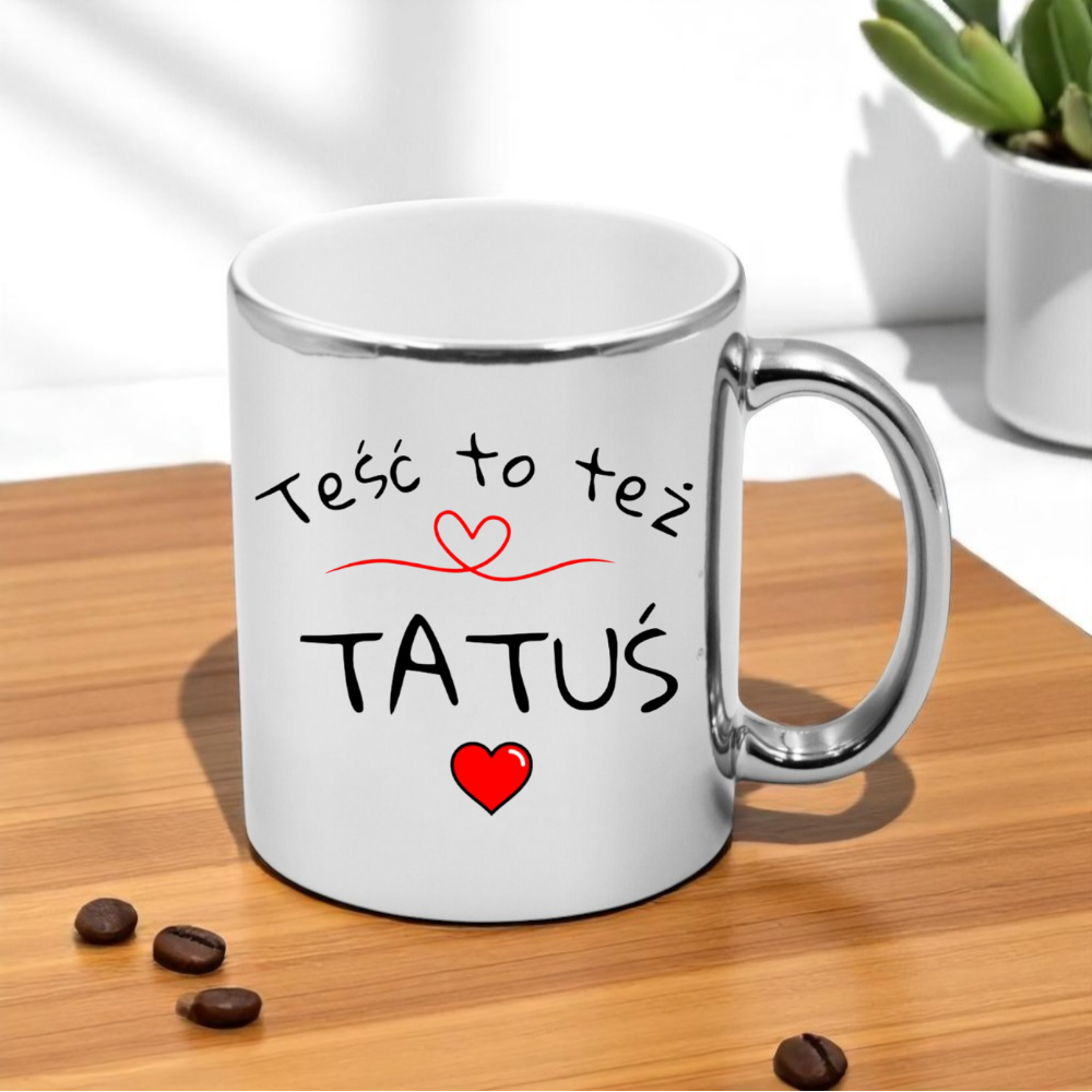 KUBEK Z NADRUKIEM ŚMIESZNY PREZENT DLA TATY TEŚCIA DZIEŃ OJCA URODZINY