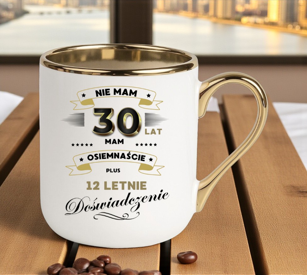 Kubek PREMIUM prezent na URODZINY 30 LAT oryginalny upominek z dedykacją