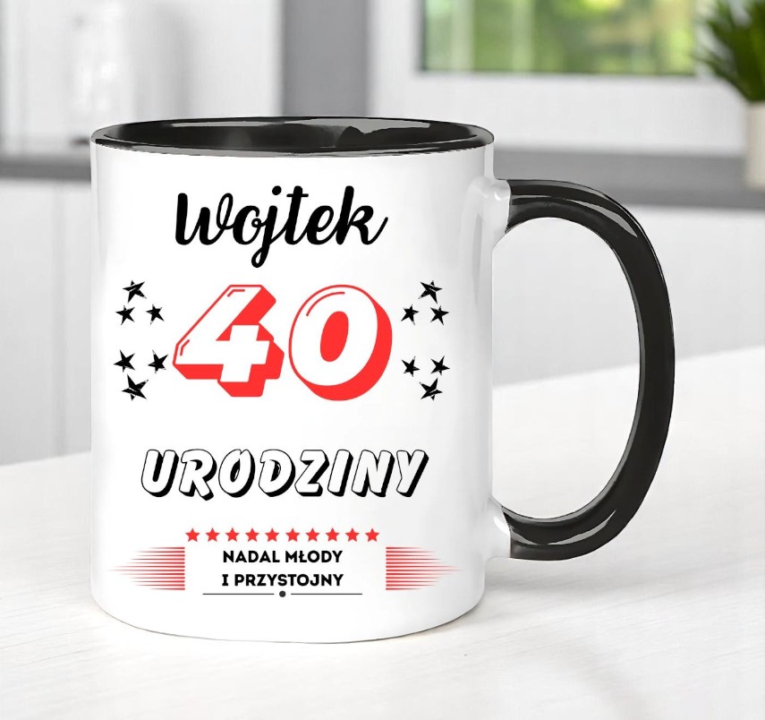 KUBEK PREZENT NA 40 URODZINY MĘŻCZYZNY KOLEGI MĘŻA Z DOWOLNYM IMIENIEM