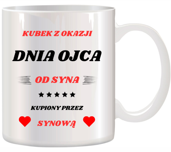 KUBEK Z NADRUKIEM ŚMIESZNY PREZENT DLA TATY URODZINY IMIENINY DZIEŃ OJCA