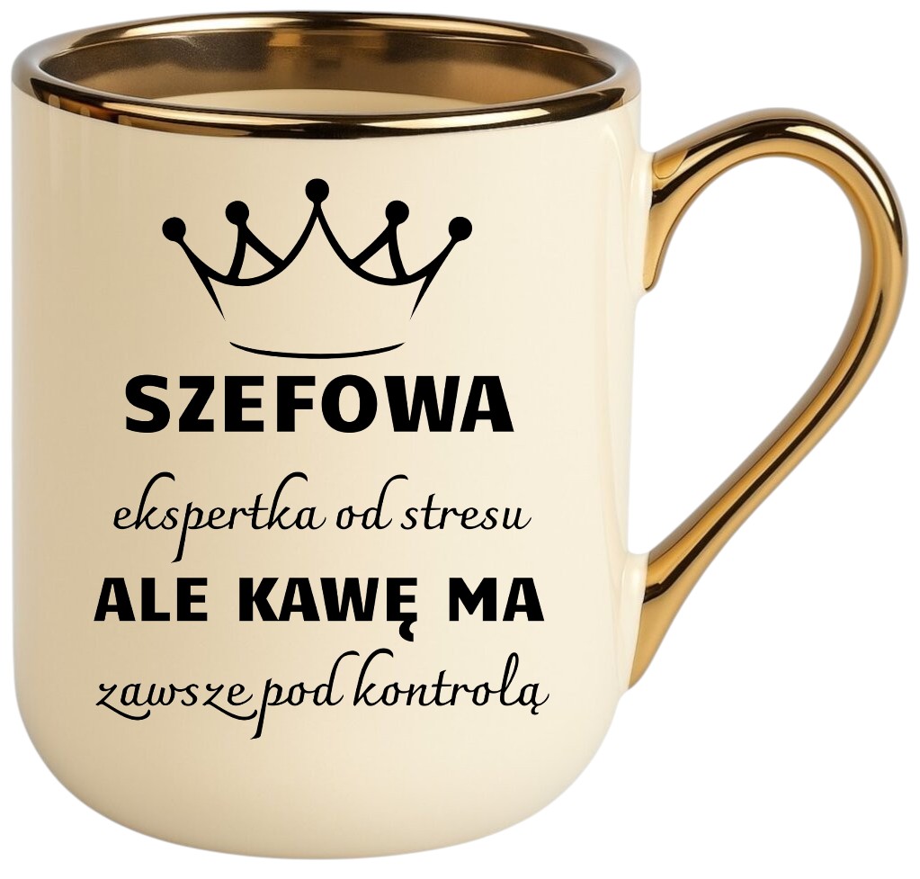 Kubek PREMIUM śmieszny prezent dla SZEFOWEJ ekskluzywny upominek