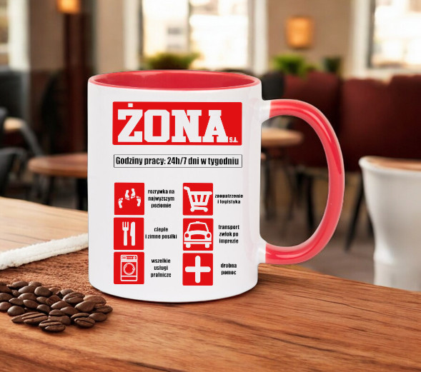 KUBEK Z NADRUKIEM PREZENT DLA KOLEŻANKI DZIEWCZYNY ŻONY MAMY DZIEŃ KOBIET