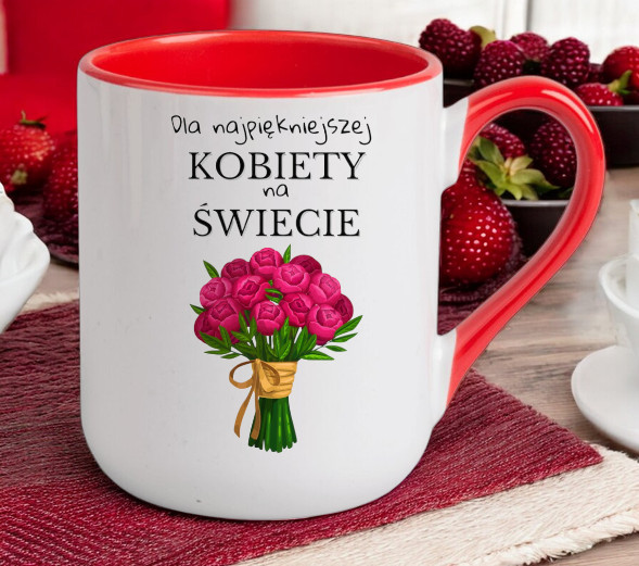 KUBEK Z NADRUKIEM PREZENT DLA KOLEŻANKI DZIEWCZYNY ŻONY MAMY DZIEŃ KOBIET