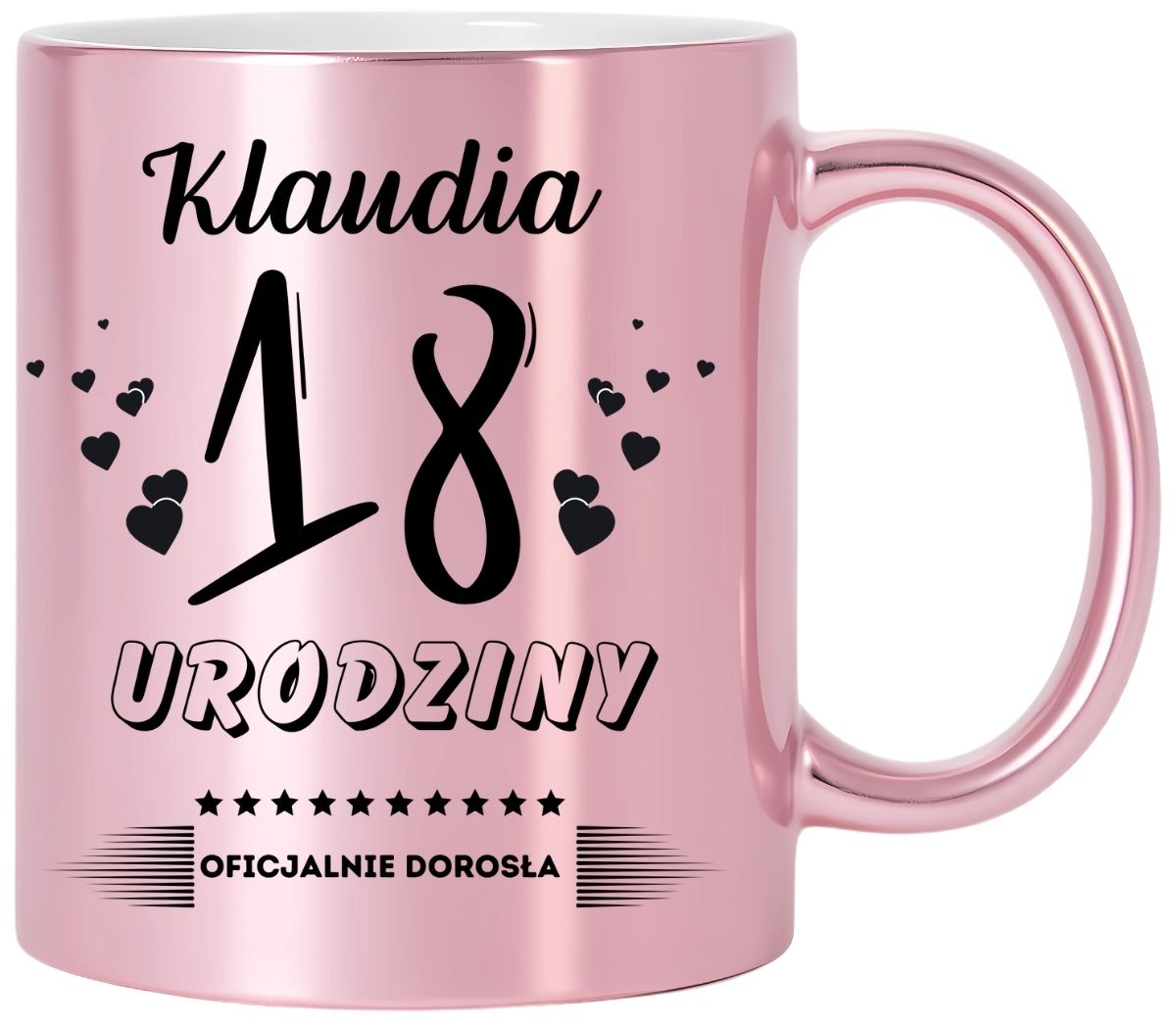 KUBEK PREZENT NA 18 URODZINY DZIEWCZYNY KOLEŻANKI Z DOWOLNYM IMIENIEM