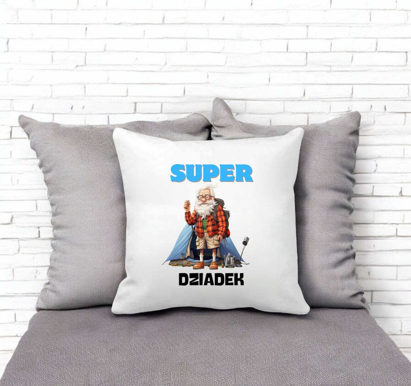 PODUSZKA I KUBEK ORYGINALNY PREZENT DZIEŃ DZIADKA URODZINY IMIENINY DZIADEK