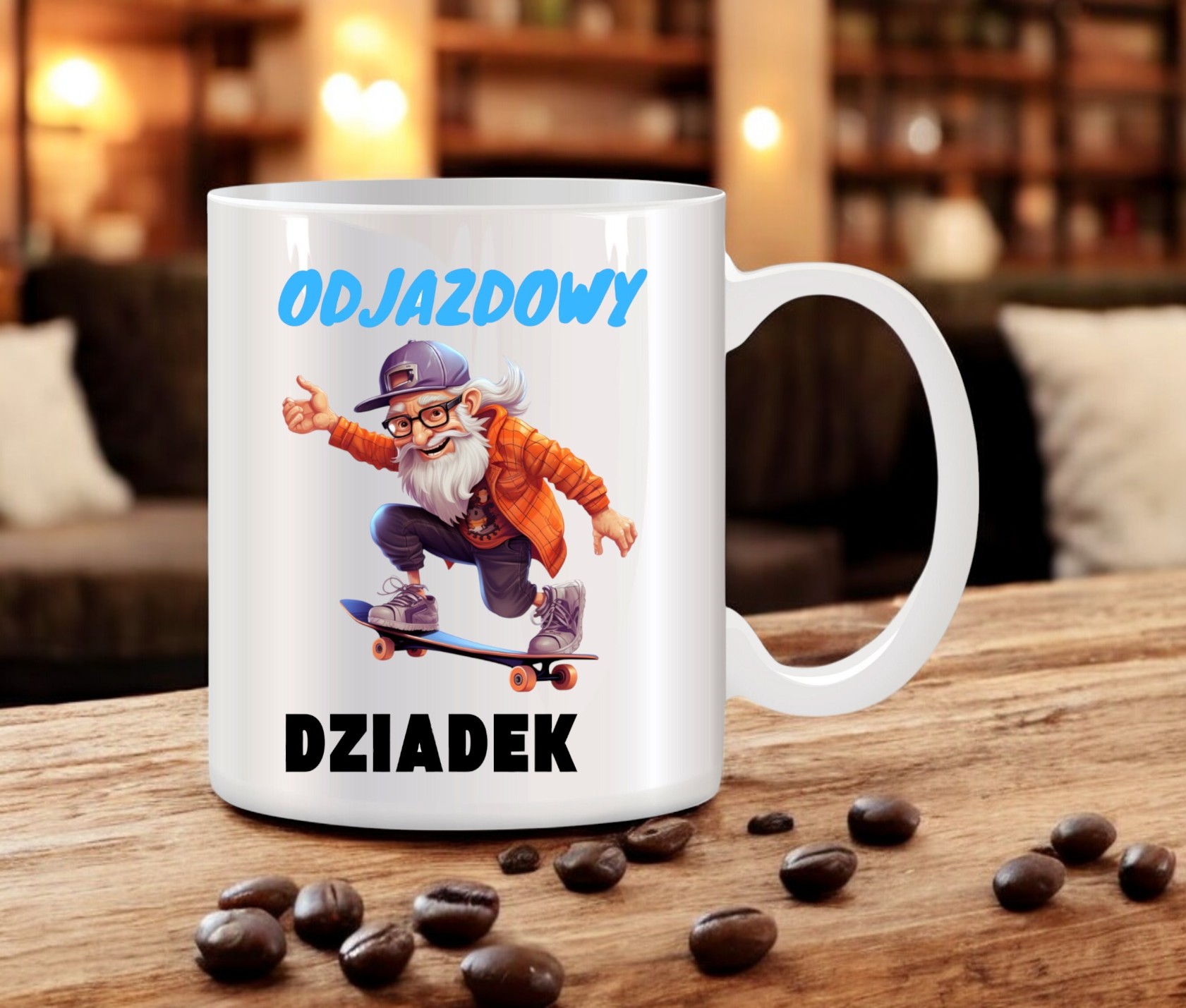 KUBEK Z NADRUKIEM ŚMIESZNY PREZENT DZIEŃ DZIADKA URODZINY IMIENINY DZIADEK