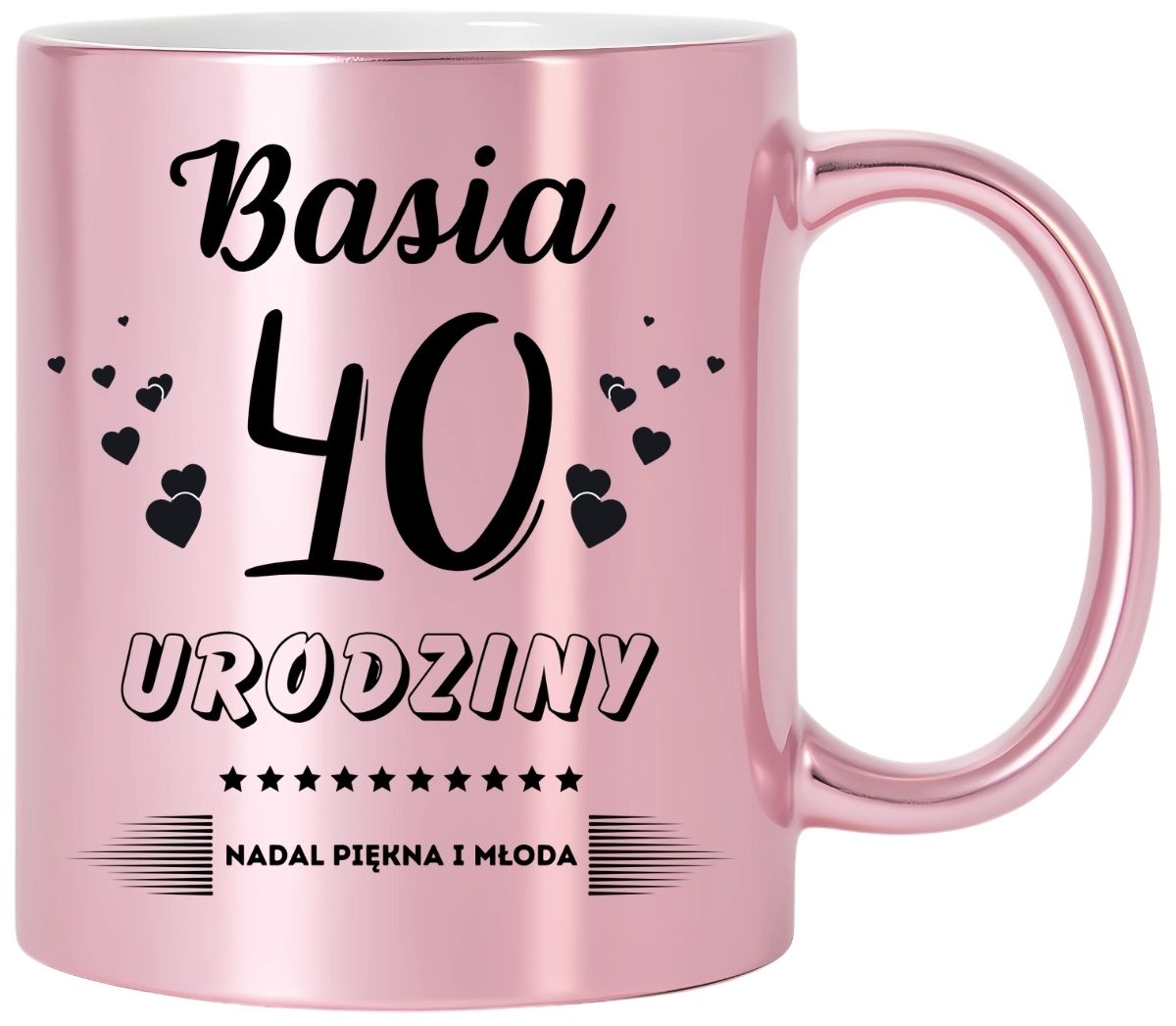 KUBEK PREZENT NA 40 URODZINY KOBIETY KOLEŻANKI MAMY Z DOWOLNYM IMIENIEM