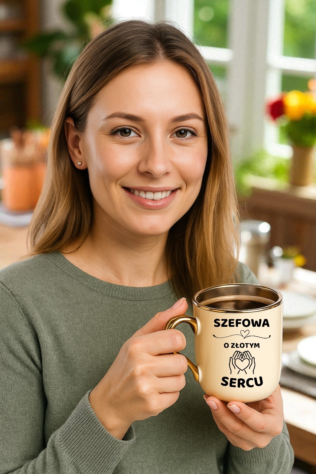 Kubek PREMIUM z dedykacją wyjątkowy elegancki prezent dla SZEFOWEJ