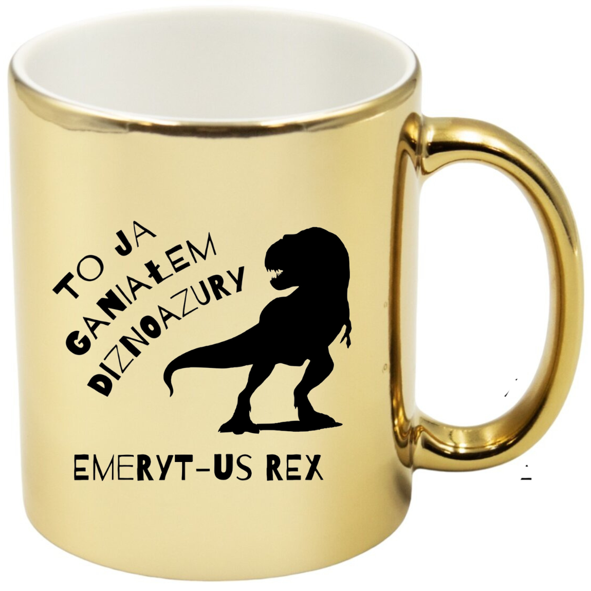 KUBEK ZŁOTY PREZENT DLA EMERYTA EMERYTKI POŻEGNANIE W PRACY URODZINY