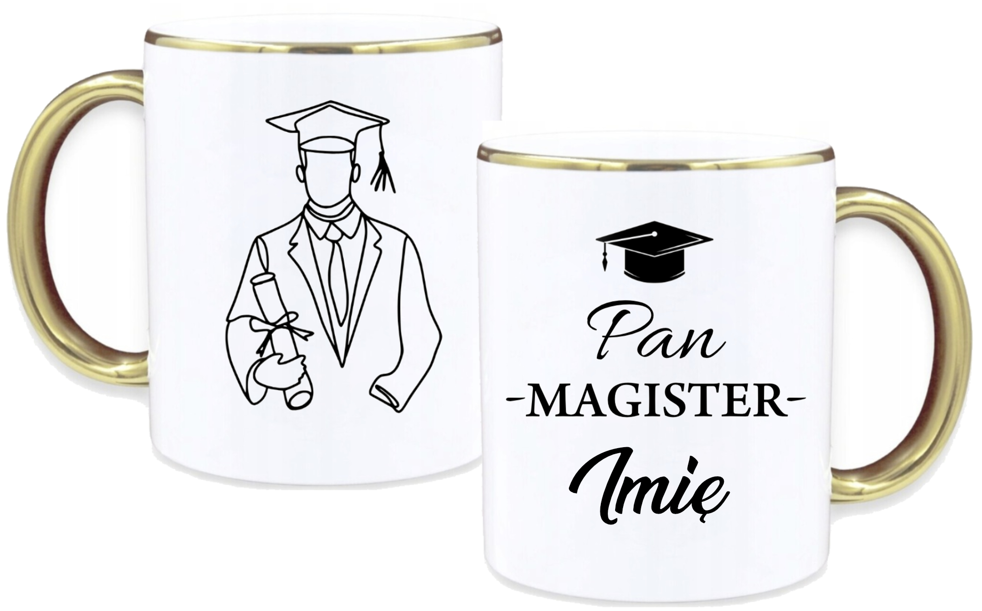 KUBEK PREMIUM Z NADRUKIEM PREZENT PAN MAGISTER IMIĘ ORYGINALNY UPOMINEK