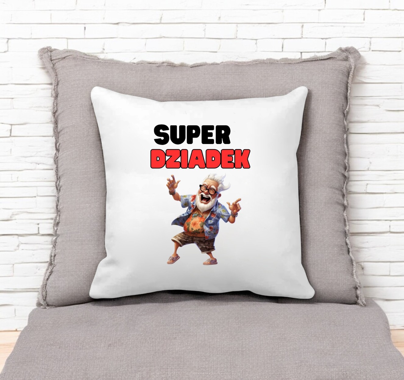 PODUSZKA I KUBEK ORYGINALNY PREZENT DZIEŃ DZIADKA URODZINY IMIENINY DZIADEK
