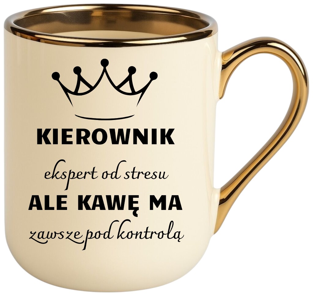 Kubek PREMIUM śmieszny prezent dla KIEROWNIKA ekskluzywny upominek