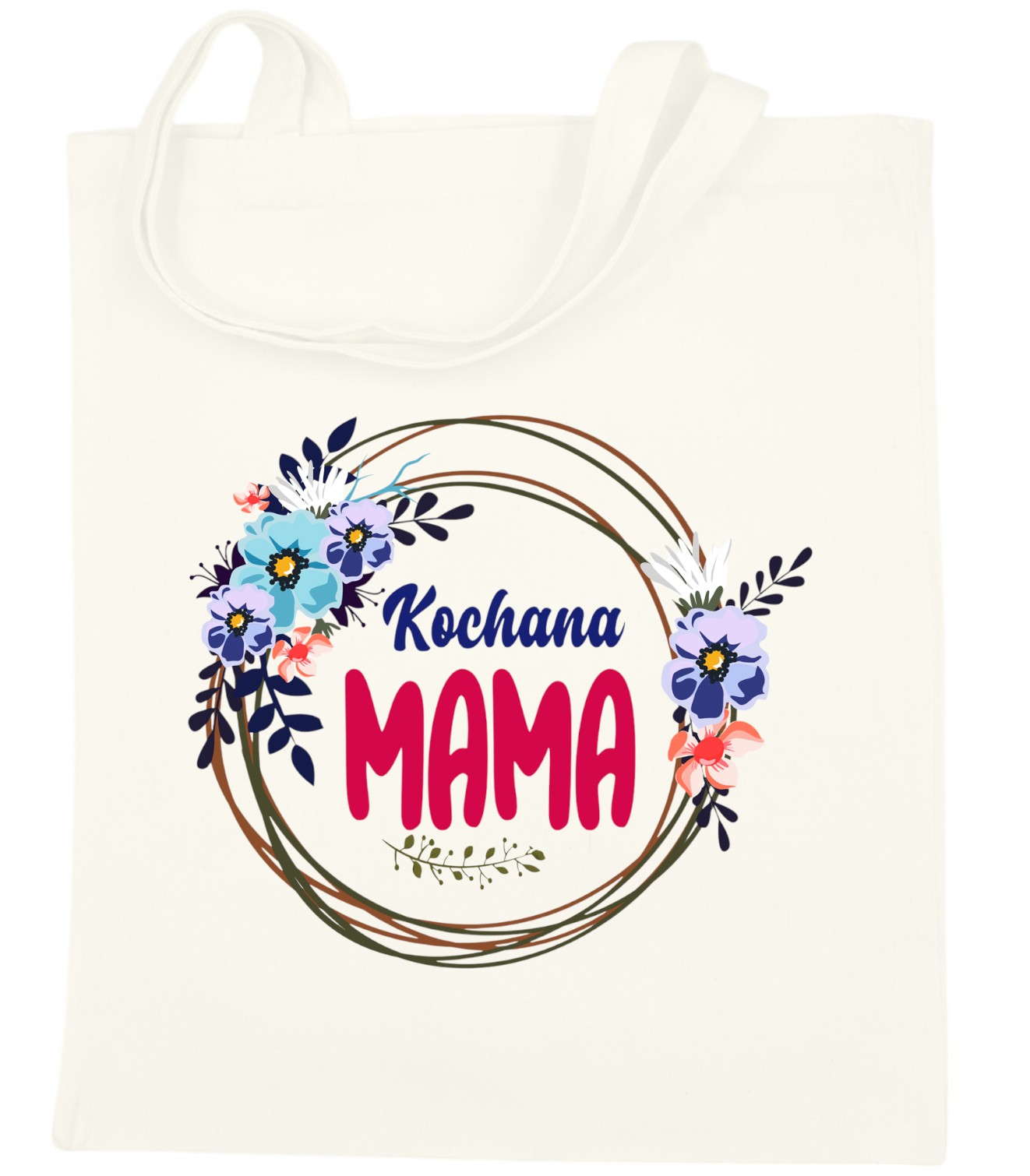TORBA BAWEŁNIANA PREMIUM NA ZAKUPY Z NADRUKIEM PREZENT DLA MAMY WZORY