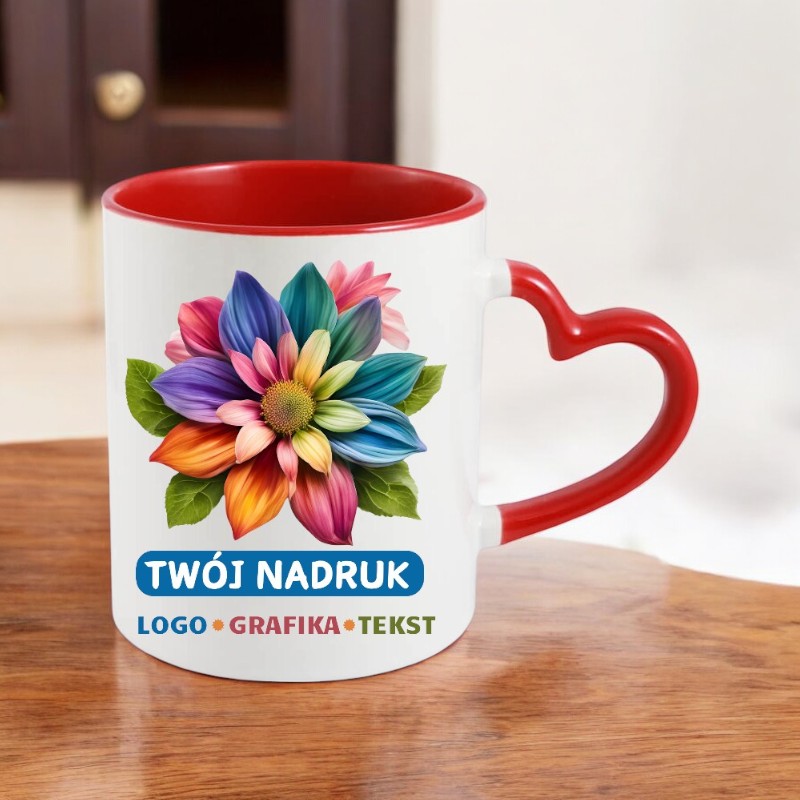 KUBEK Z WŁASNYM NADRUKIEM TWOJE ZDJĘCIE GRAFIKA TEKST LOGO REKLAMA PREZENT