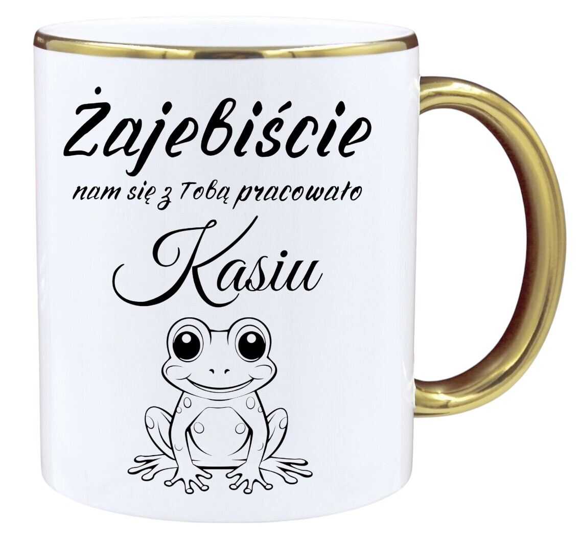 KUBEK PREMIUM PREZENT NA POŻEGNANIE KOLEŻANKI KOLEGI Z PRACY Z IMIENIEM