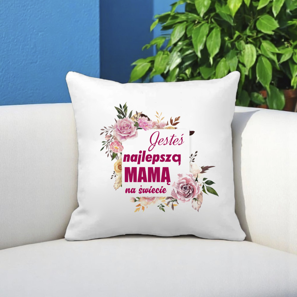 ZESTAW PREZENTOWY PODUSZKA I PIĘKNY KUBEK DLA MAMY DZIEŃ MATKI URODZINY