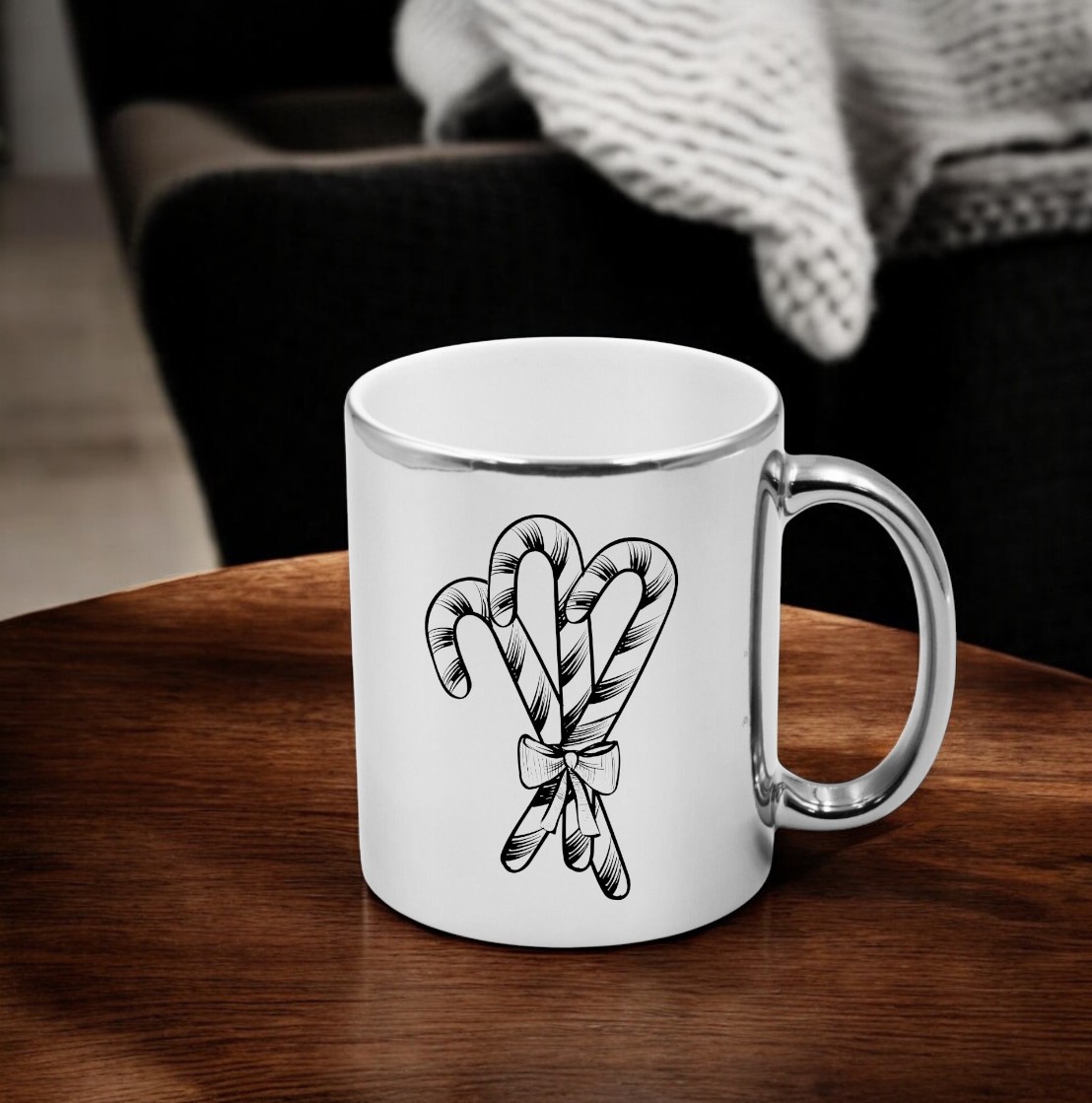 KUBEK SREBRNY PREMIUM PREZENT ŚWIĄTECZNY BOŻE NARODZENIE MIKOŁAJKI