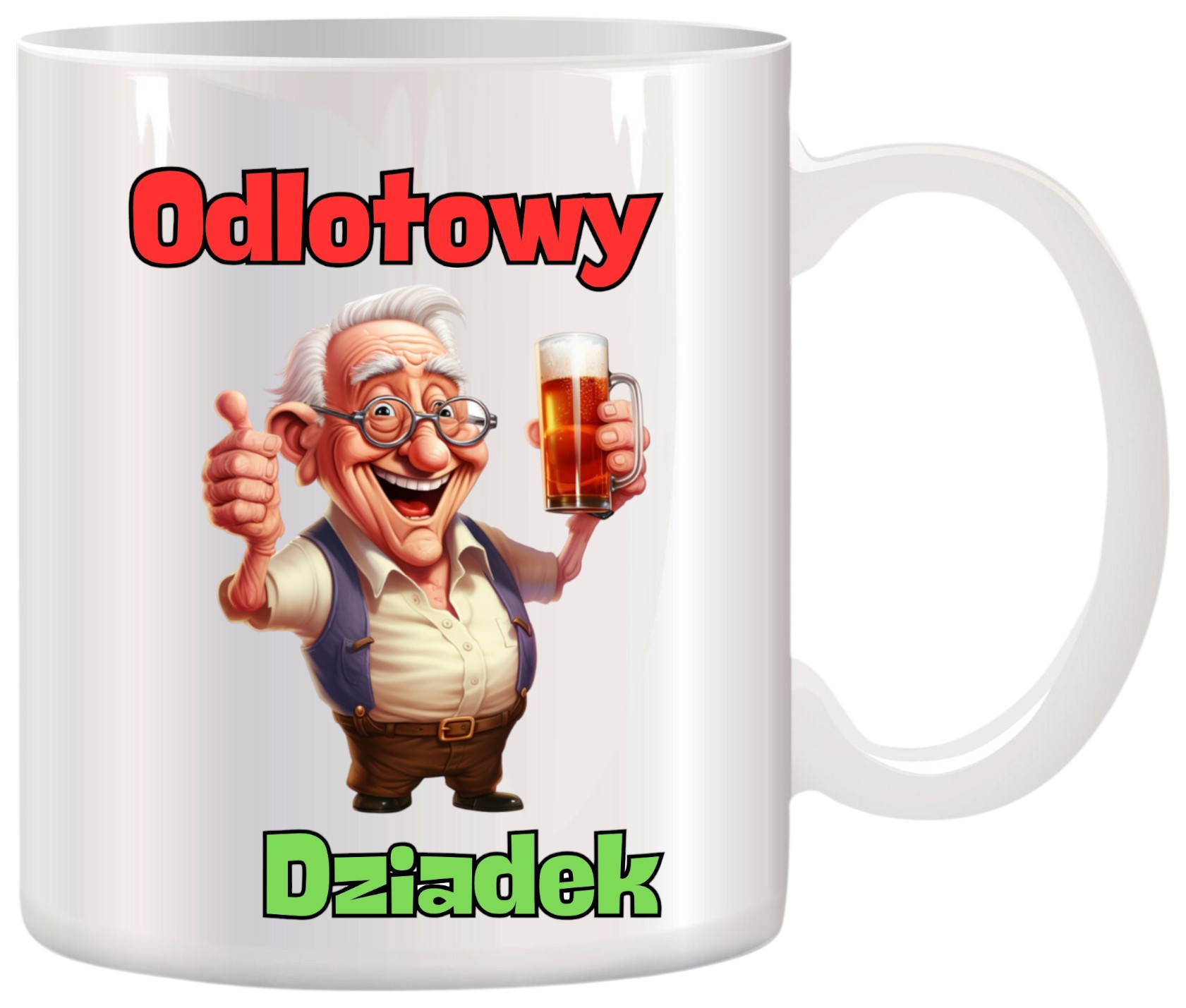 KUBEK Z NADRUKIEM ŚMIESZNY PREZENT DZIEŃ DZIADKA URODZINY IMIENINY DZIADEK