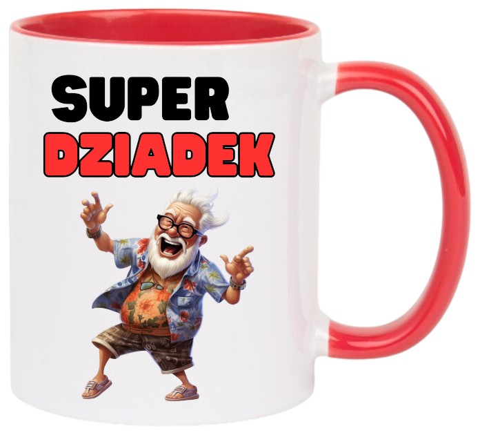 KUBEK Z NADRUKIEM ŚMIESZNY PREZENT DZIEŃ DZIADKA URODZINY IMIENINY DZIADEK
