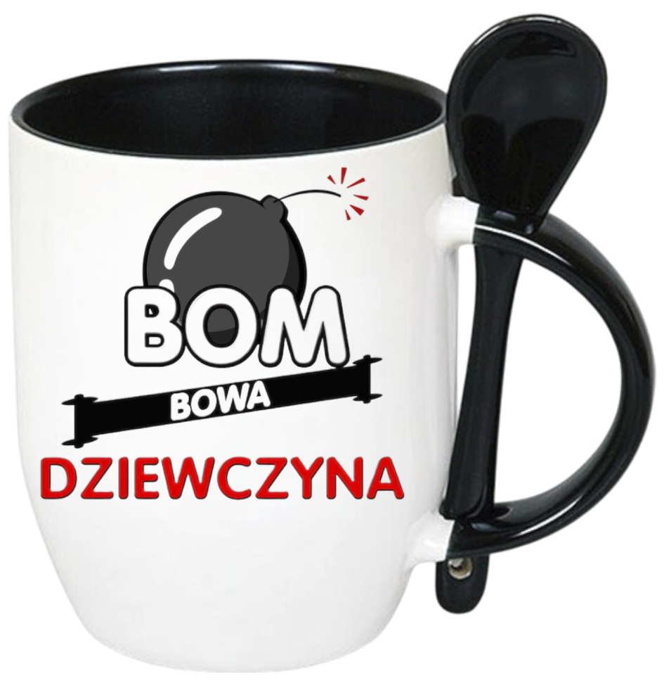 KUBEK Z ŁYŻECZKĄ PREZENT DZIEŃ KOBIET DLA KOLEŻANKI DZIEWCZYNY MAMY WZORY