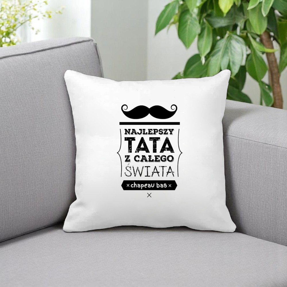ZESTAW PODUSZKA I KUBEK ORYGINALNY PREZENT DLA TATY TEŚCIA DZIEŃ OJCA TATA