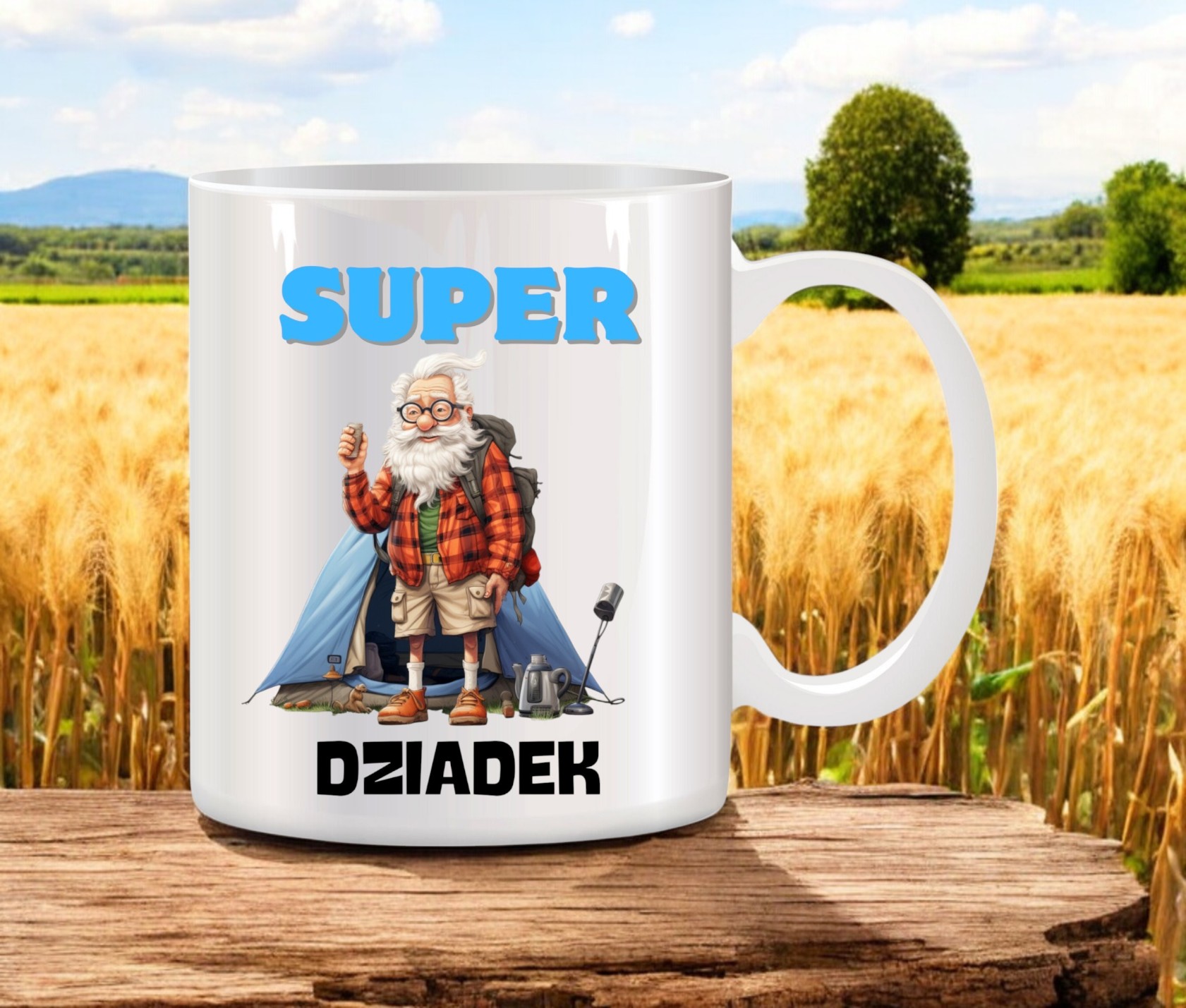 KUBEK Z NADRUKIEM ŚMIESZNY PREZENT DZIEŃ DZIADKA URODZINY IMIENINY DZIADEK