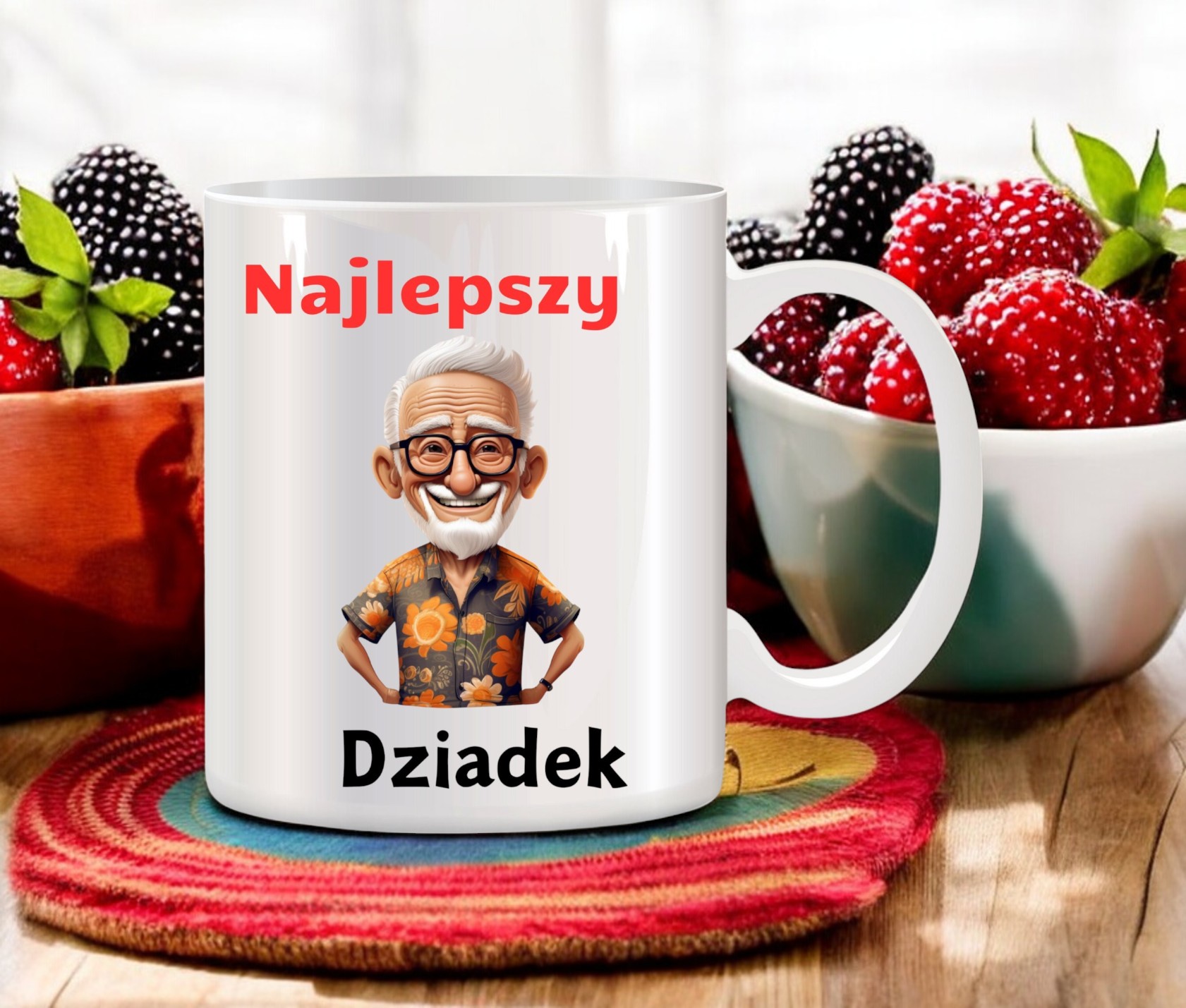 KUBEK Z NADRUKIEM ŚMIESZNY PREZENT DZIEŃ DZIADKA URODZINY IMIENINY DZIADEK