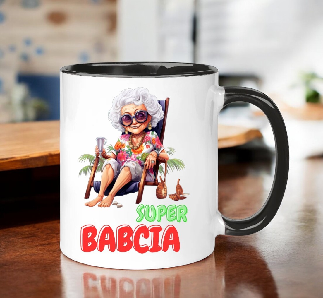KUBEK Z NADRUKIEM ŚMIESZNY PREZENT DZIEŃ BABCI URODZINY IMIENINY BABCIA