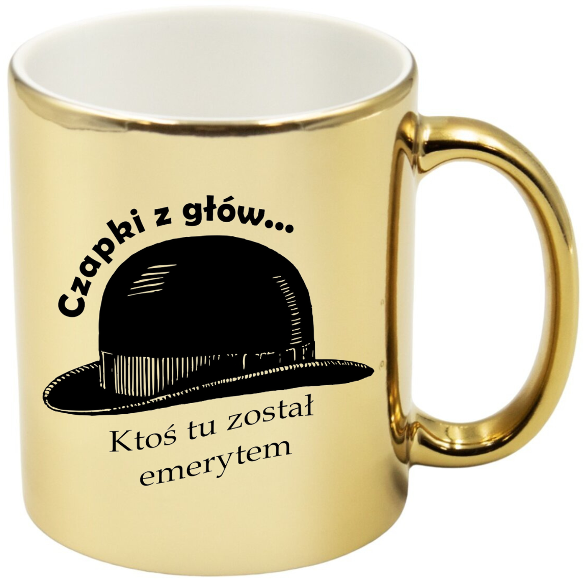 KUBEK ZŁOTY PREZENT DLA EMERYTA EMERYTKI POŻEGNANIE W PRACY URODZINY