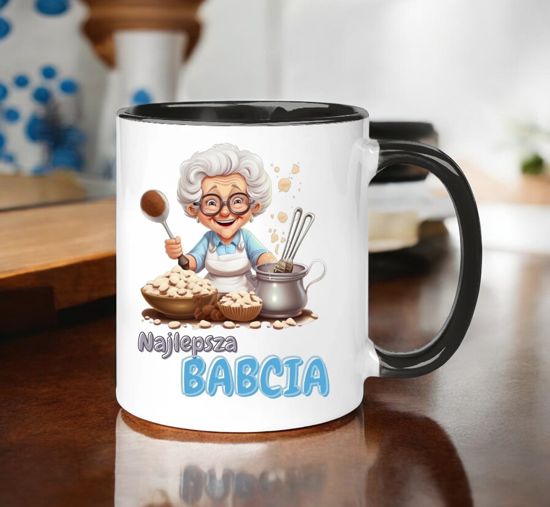 KUBEK Z NADRUKIEM ŚMIESZNY PREZENT DZIEŃ BABCI URODZINY IMIENINY BABCIA