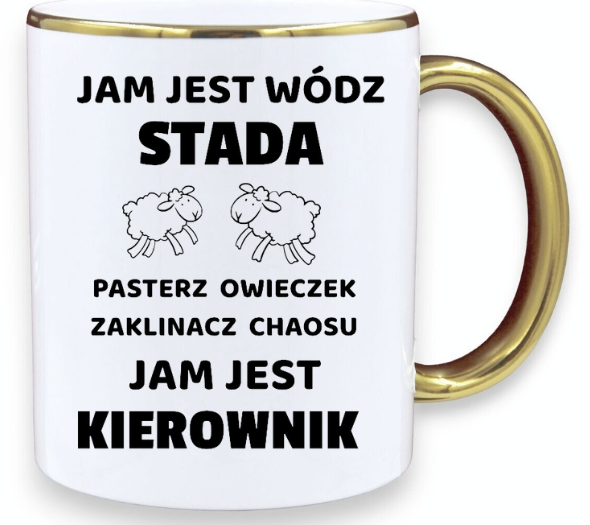 KUBEK PREMIUM DLA KIEROWNIKA URODZINY IMIENINY ŚMIESZNY PREZENT