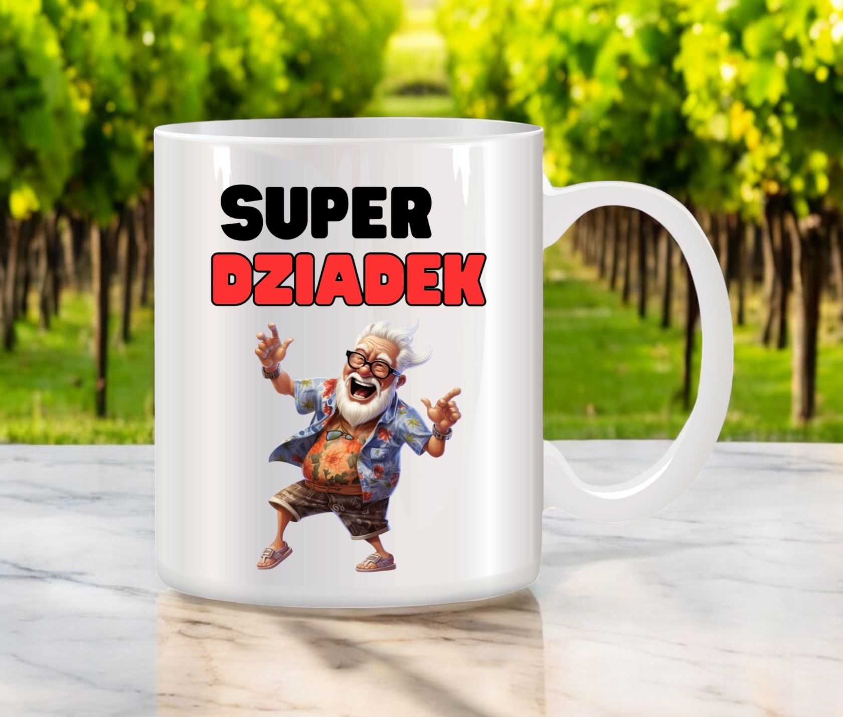 KUBEK Z NADRUKIEM ŚMIESZNY PREZENT DZIEŃ DZIADKA URODZINY IMIENINY DZIADEK