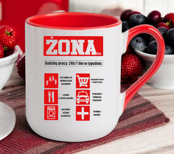 KUBEK Z NADRUKIEM PREZENT DLA KOLEŻANKI DZIEWCZYNY ŻONY MAMY DZIEŃ KOBIET