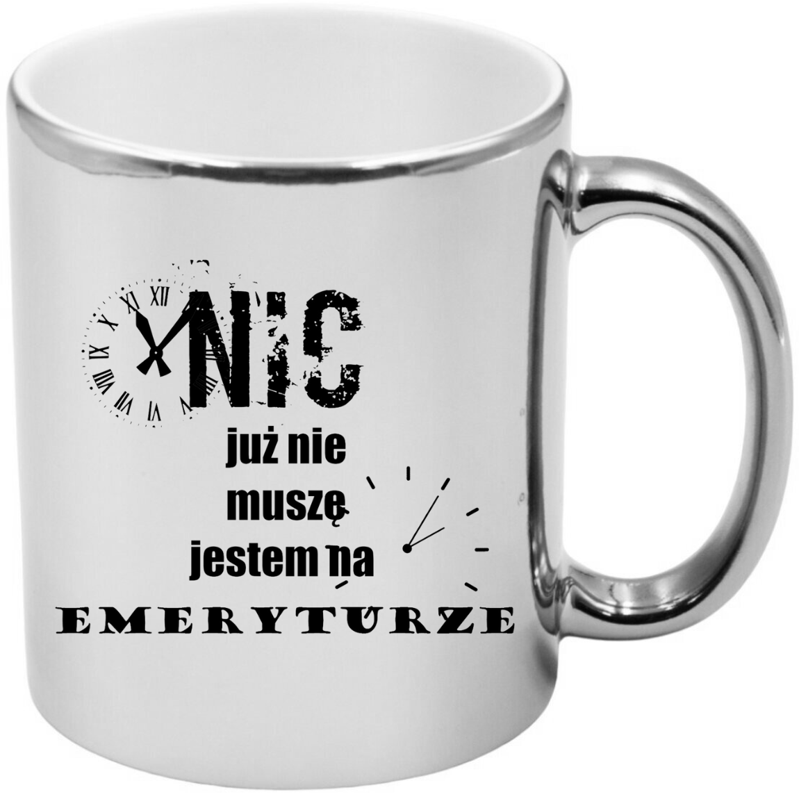 KUBEK SREBRNY PREZENT DLA EMERYTA EMERYTKI POŻEGNANIE W PRACY URODZINY