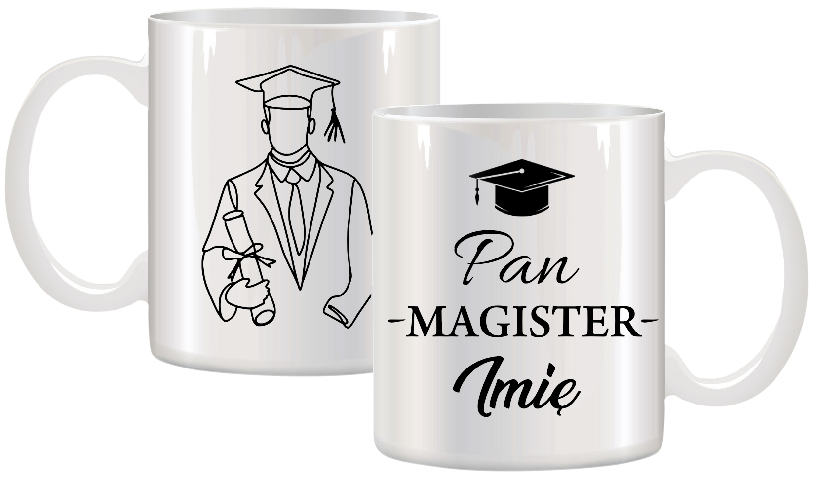 KUBEK PREMIUM Z NADRUKIEM PREZENT PAN MAGISTER IMIĘ ORYGINALNY UPOMINEK