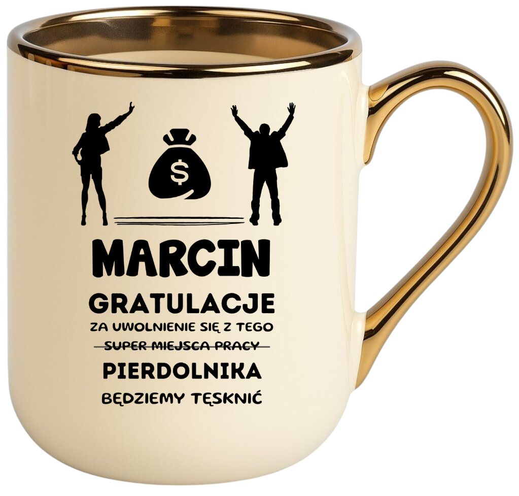 Kubek PREMIUM prezent dla KOLEGI Z PRACY z imieniem śmieszny upominek
