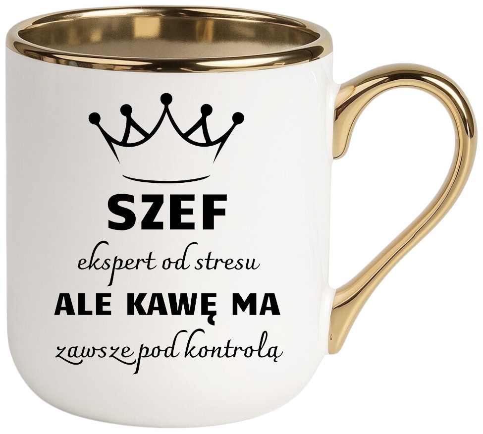 Kubek PREMIUM śmieszny prezent dla SZEFA ekskluzywny upominek