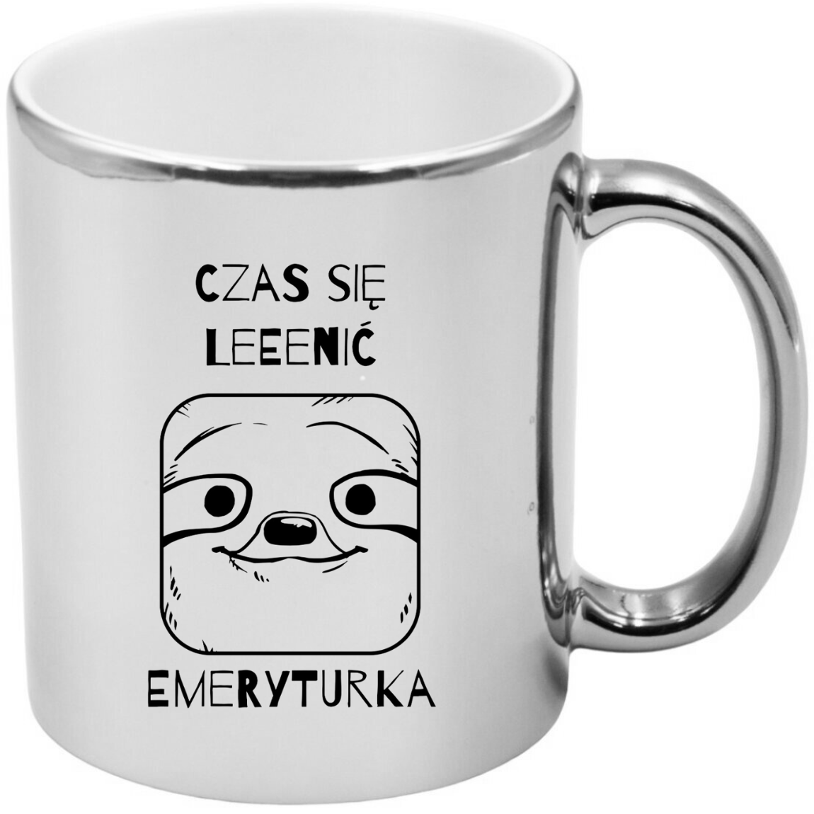 KUBEK SREBRNY PREZENT DLA EMERYTA EMERYTKI POŻEGNANIE W PRACY URODZINY