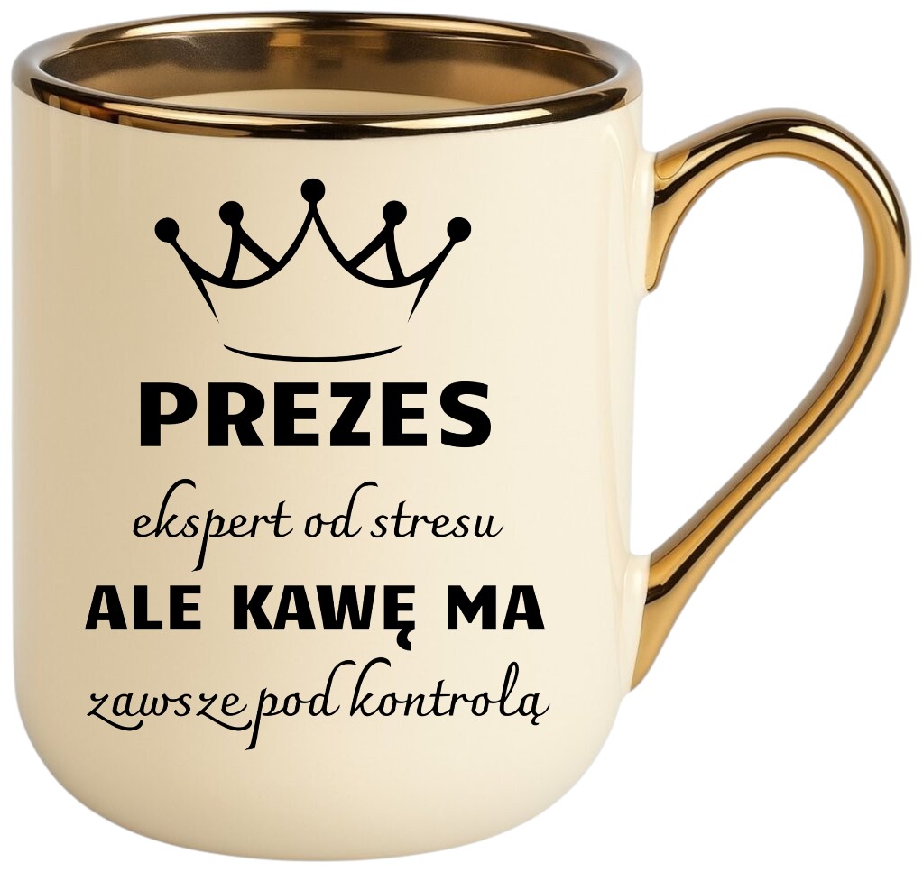 Kubek PREMIUM śmieszny prezent dla PREZESA ekskluzywny upominek