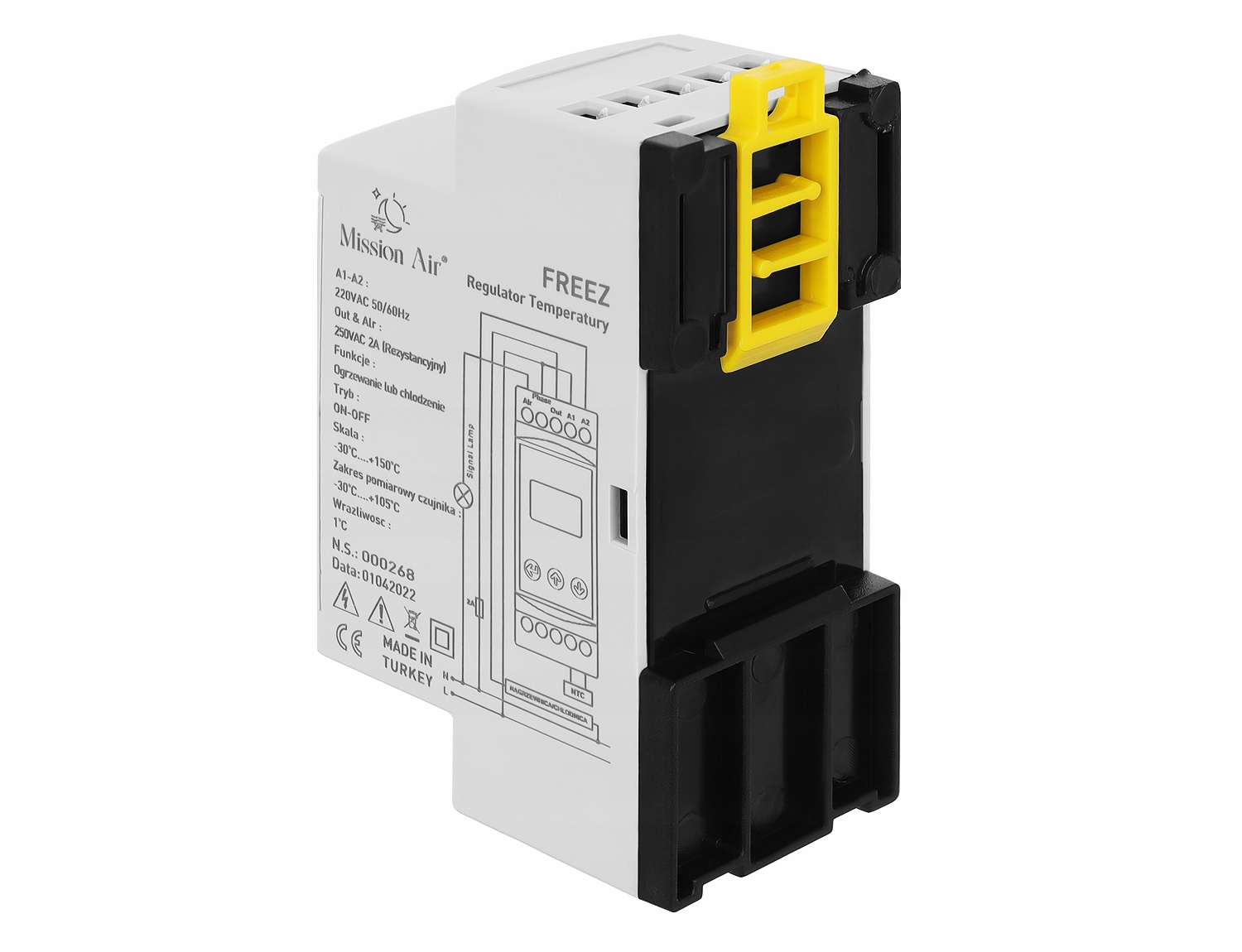 Regulator temperatury na szynę DIN Termostat NTC