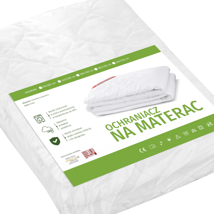 NAKŁADKA OCHRANIACZ na MATERAC 90x200 PODKŁAD Z GUMKĄ PRZEŚCIERADŁO