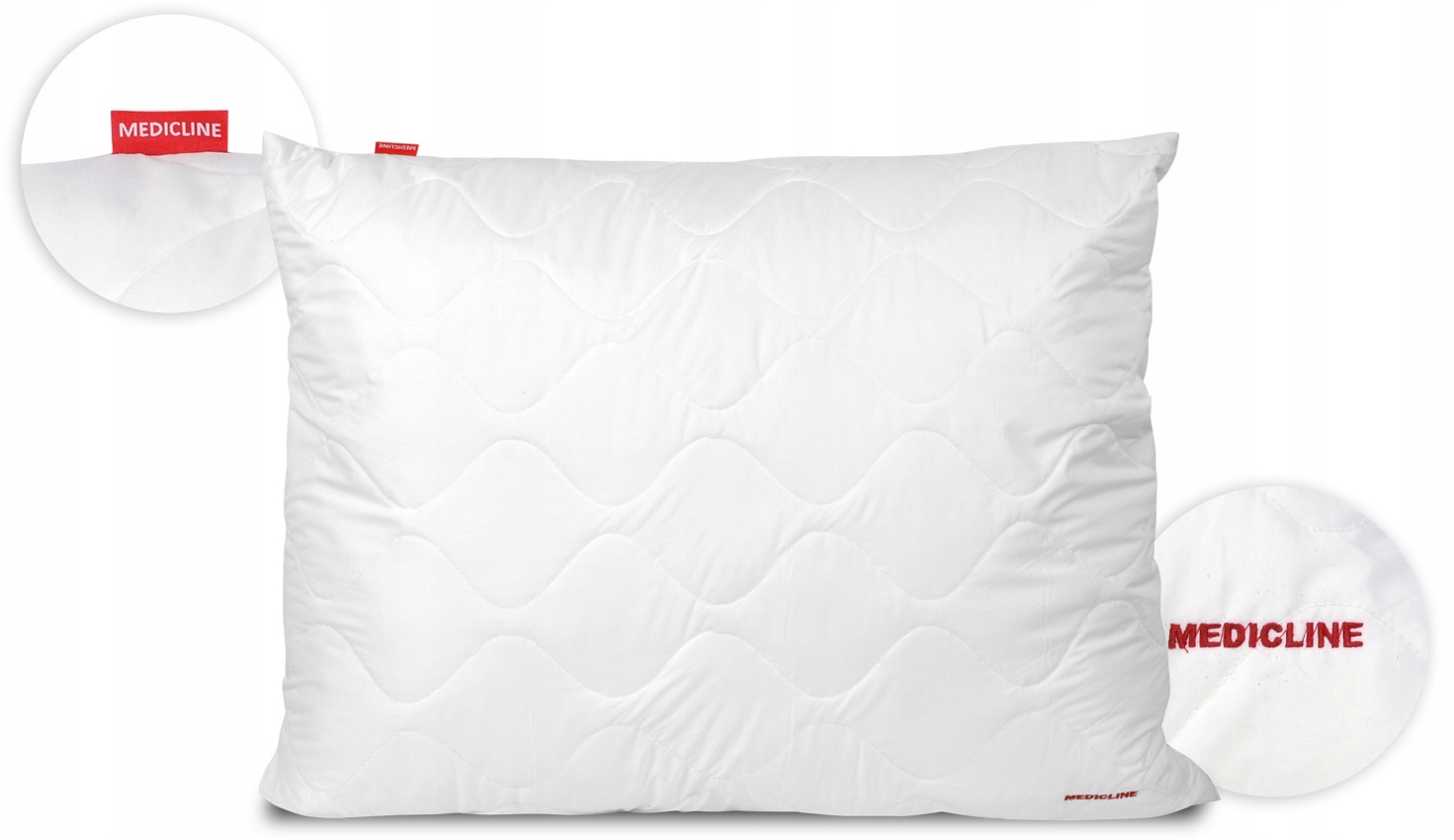 2x PODUSZKA ANTYALERGICZNA 70x80 MIKROFIBRA GRUBA