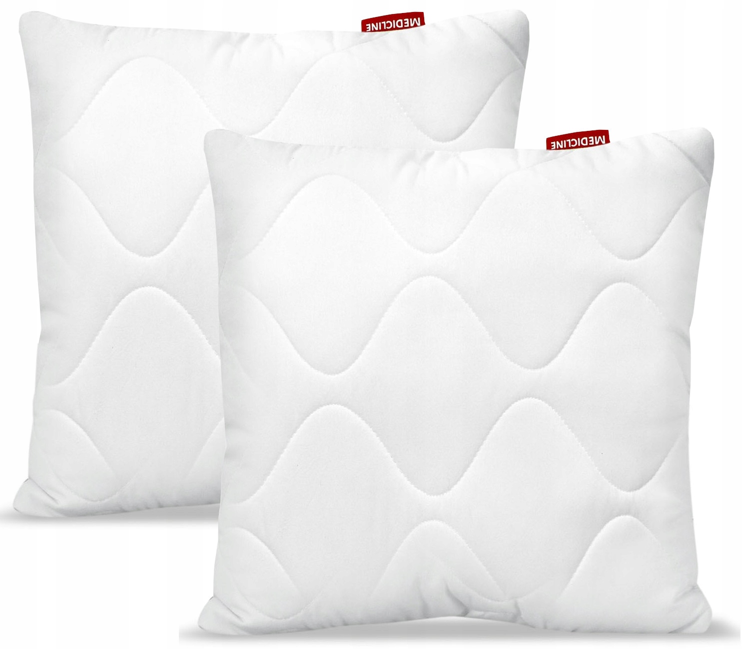 2x PODUSZKA ANTYALERGICZNA 40x40 JASIEK MIKROFIBRA PIKOWANA GRUBA