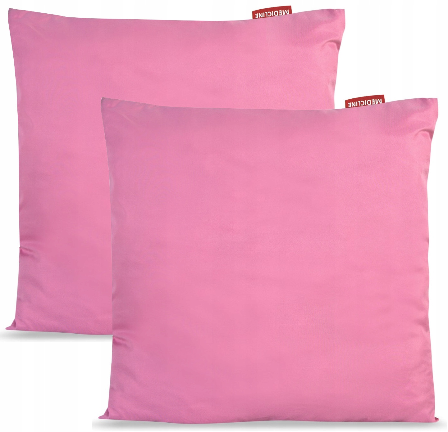 2x PODUSZKA ANTYALERGICZNA 40x40 JASIEK GRUBA MIĘKKA MIKROFIBRA RÓŻOWA